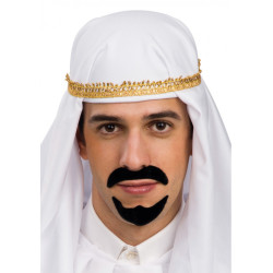 Knír a brada, čierny Arab